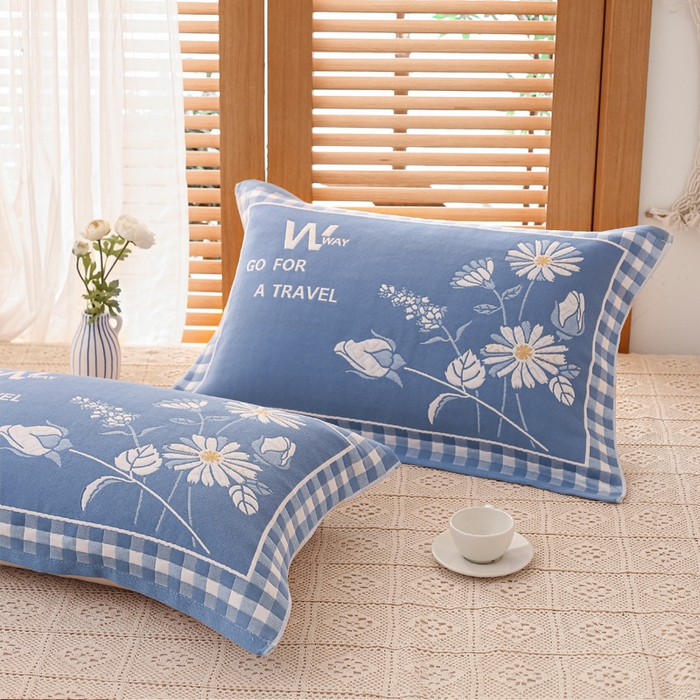 91家纺网 家纺一手货源 找家纺 朴尔家纺-毛巾被 2026新款夹棉加厚三层纱布枕巾 爱丽丝兰