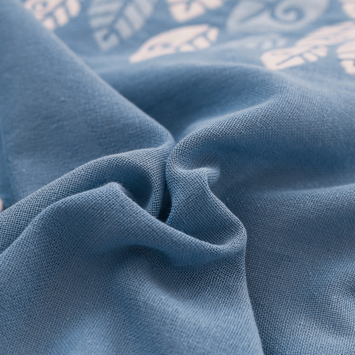 91家纺网 家纺一手货源 找家纺 朴尔家纺-毛巾被 2026新款夹棉加厚三层纱布枕巾 发财树兰