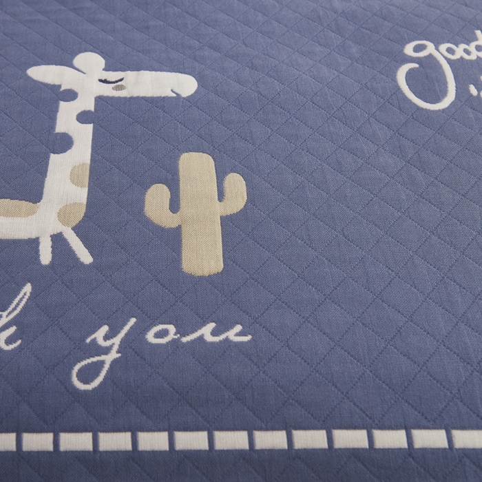 91家纺网 家纺一手货源 找家纺 朴尔家纺-毛巾被 2026新款夹棉加厚三层纱布枕巾 快乐小鹿兰