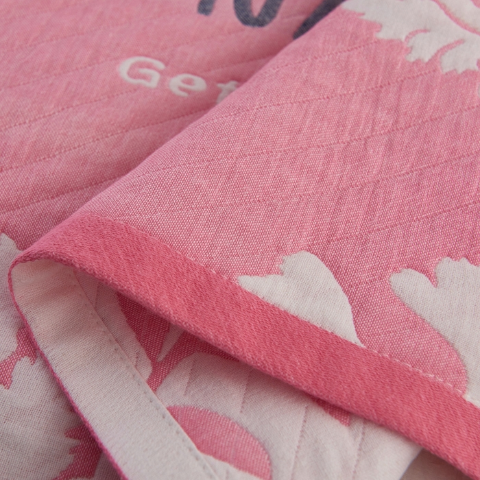 91家纺网 家纺一手货源 找家纺 朴尔家纺-毛巾被 2026新款夹棉加厚三层纱布枕巾 享受自然粉