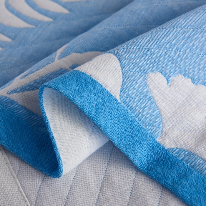 91家纺网 家纺一手货源 找家纺 朴尔家纺-毛巾被 2026新款夹棉加厚三层纱布枕巾 享受自然-兰