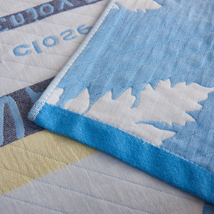 91家纺网 家纺一手货源 找家纺 朴尔家纺-毛巾被 2026新款夹棉加厚三层纱布枕巾 享受自然-兰