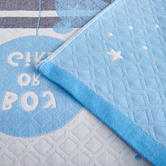 91家纺网 家纺一手货源 找家纺 朴尔家纺-毛巾被 2026新款夹棉加厚三层纱布枕巾 宝宝熊兰