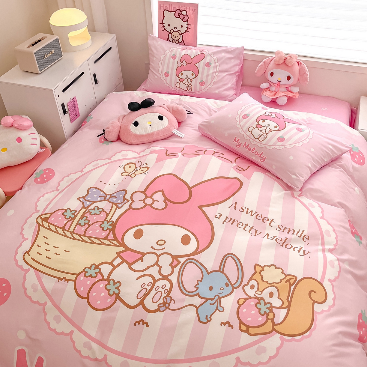 91家纺网 家纺一手货源 找家纺 （总）暮思家居 2026新款正版授权三丽鸥大版全棉纯棉数码印花纯棉四件套系列-第一批