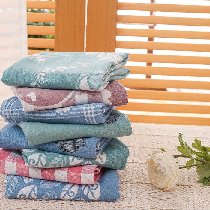 91家纺网 家纺一手货源 找家纺 朴尔家纺-毛巾被 2026新款夹棉加厚三层纱布枕巾 组合