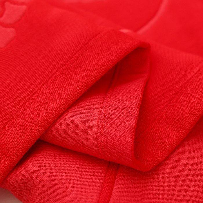 91家纺网 家纺一手货源 找家纺 朴尔家纺-毛巾被 2026新款全棉六层纱布大红色婚庆加厚透气枕巾 花开并蒂