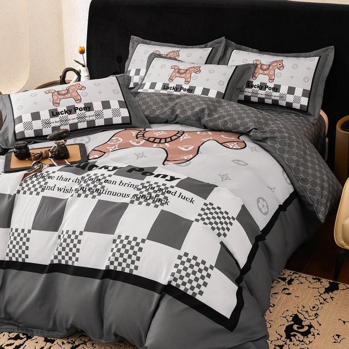 91家纺网 家纺一手货源 找家纺 宝薇 2026新款潮牌轻奢风加厚斜纹磨毛大版四件套 马上有钱