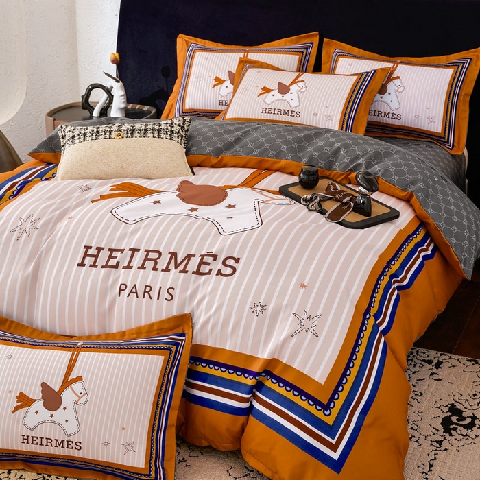 91家纺网 家纺一手货源 找家纺 宝薇 2026新款潮牌轻奢风加厚斜纹磨毛大版四件套 天马行空