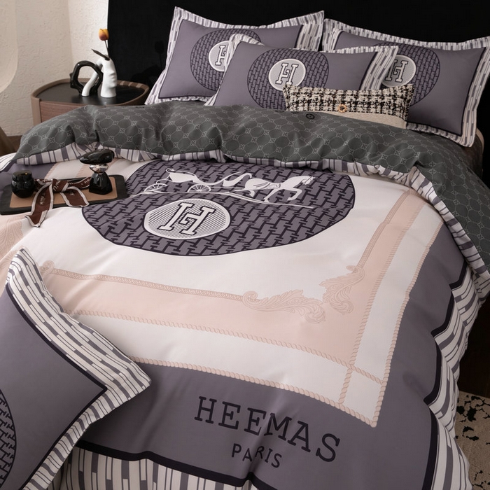 宝薇 2026新款潮牌轻奢风加厚斜纹磨毛大版四件套 马上暴富