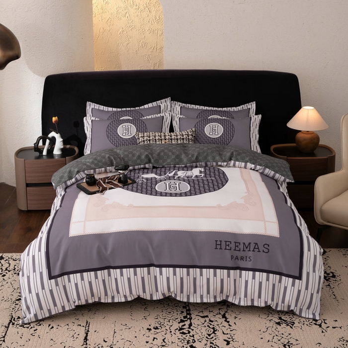 91家纺网 家纺一手货源 找家纺 宝薇 2026新款潮牌轻奢风加厚斜纹磨毛大版四件套 马上暴富