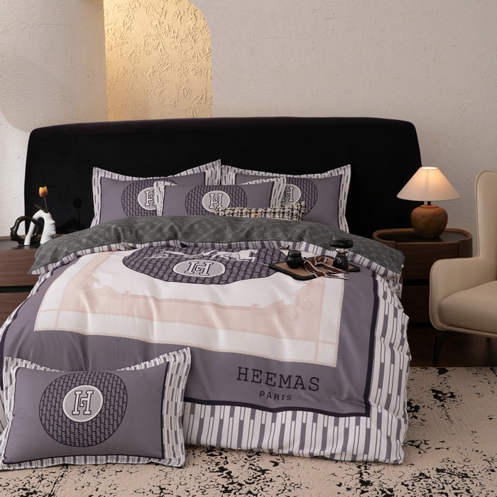 91家纺网 家纺一手货源 找家纺 宝薇 2026新款潮牌轻奢风加厚斜纹磨毛大版四件套 马上暴富