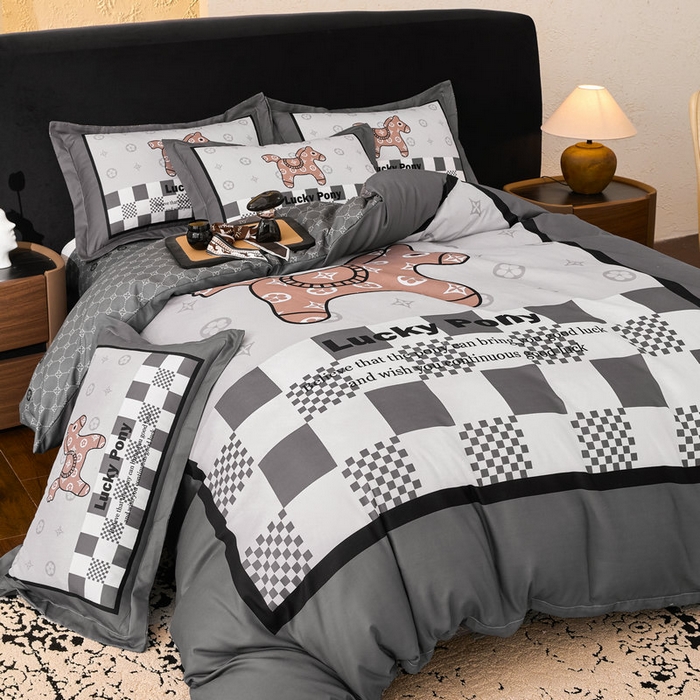 91家纺网 家纺一手货源 找家纺 宝薇 2026新款潮牌轻奢风加厚斜纹磨毛大版四件套 马上有钱