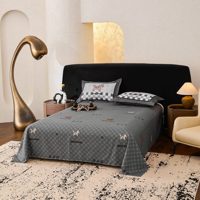 91家纺网 家纺一手货源 找家纺 宝薇 2026新款潮牌轻奢风加厚斜纹磨毛大版四件套 马上有钱