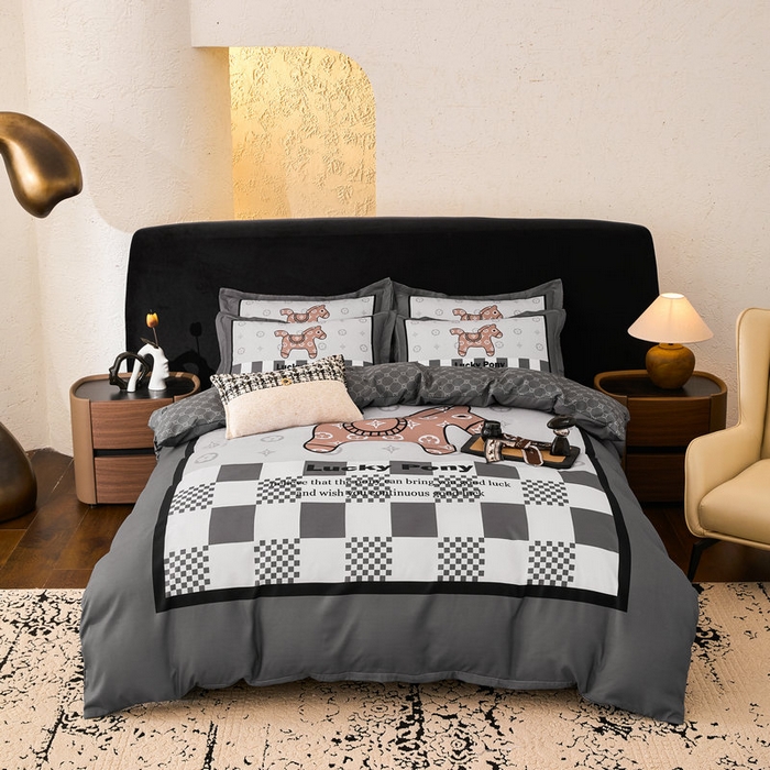 91家纺网 家纺一手货源 找家纺 宝薇 2026新款潮牌轻奢风加厚斜纹磨毛大版四件套 马上有钱