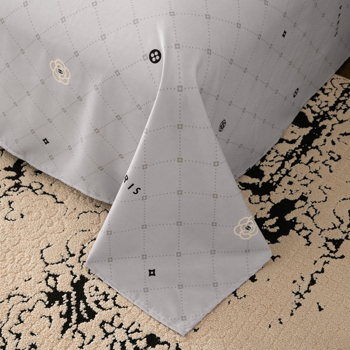 91家纺网 家纺一手货源 找家纺 宝薇 2026新款潮牌轻奢风加厚斜纹磨毛大版四件套 棋盘香