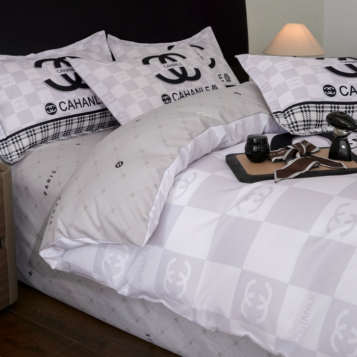 91家纺网 家纺一手货源 找家纺 宝薇 2026新款潮牌轻奢风加厚斜纹磨毛大版四件套 棋盘香