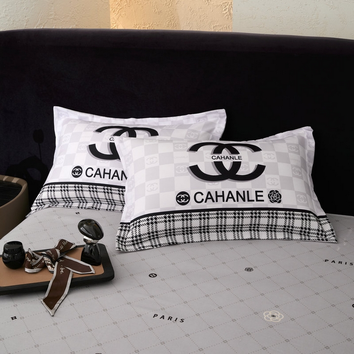 91家纺网 家纺一手货源 找家纺 宝薇 2026新款潮牌轻奢风加厚斜纹磨毛大版四件套 棋盘香