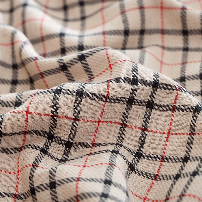 91家纺网 家纺一手货源 找家纺 朴尔家纺-毛巾被 2026新款全棉无印风纱布毛圈加厚色织提花枕巾 毛圈双面枕巾-红格咖