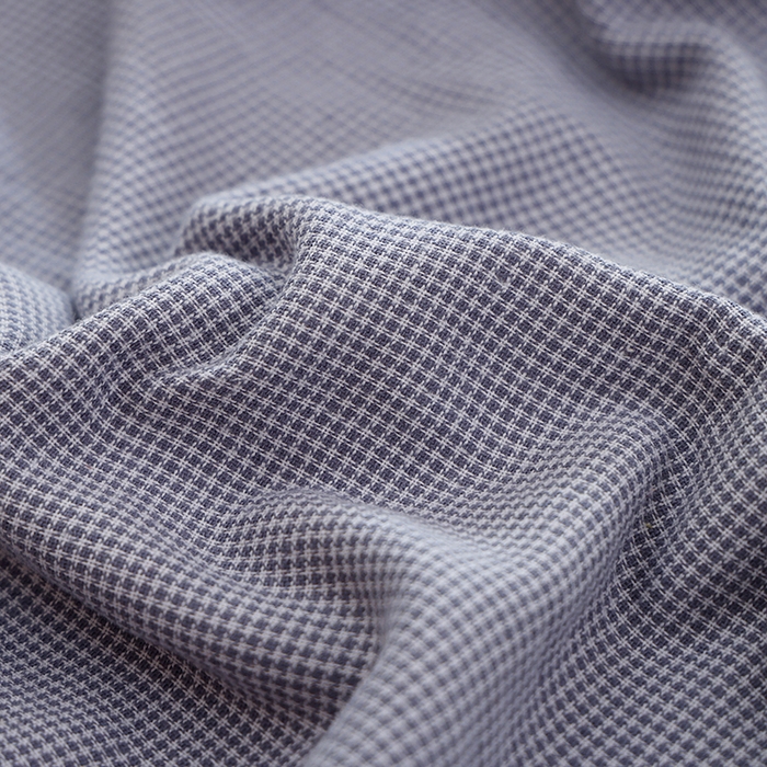 91家纺网 家纺一手货源 找家纺 朴尔家纺-毛巾被 2026新款全棉无印风纱布毛圈加厚色织提花枕巾 毛圈双面枕巾-灰小格