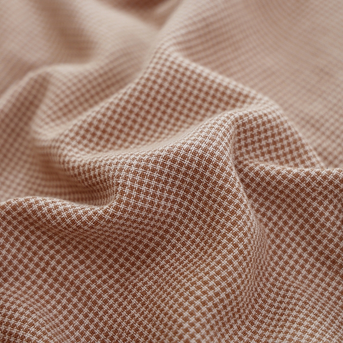 91家纺网 家纺一手货源 找家纺 朴尔家纺-毛巾被 2026新款全棉无印风纱布毛圈加厚色织提花枕巾 毛圈双面枕巾-咖小格