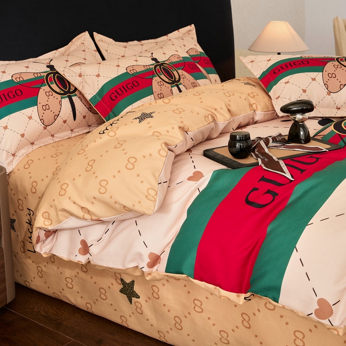 91家纺网 家纺一手货源 找家纺 宝薇 2026新款潮牌轻奢风加厚斜纹磨毛大版四件套 蜻蜓