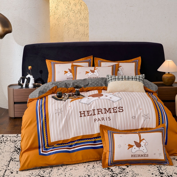 91家纺网 家纺一手货源 找家纺 宝薇 2026新款潮牌轻奢风加厚斜纹磨毛大版四件套 天马行空