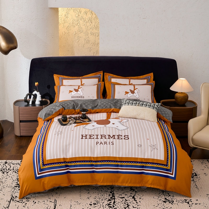 91家纺网 家纺一手货源 找家纺 宝薇 2026新款潮牌轻奢风加厚斜纹磨毛大版四件套 天马行空