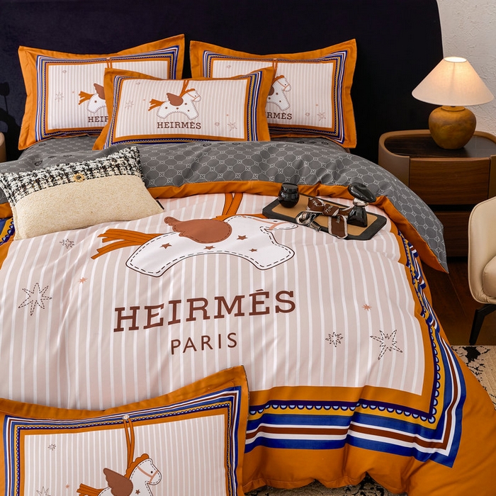 91家纺网 家纺一手货源 找家纺 宝薇 2026新款潮牌轻奢风加厚斜纹磨毛大版四件套 天马行空