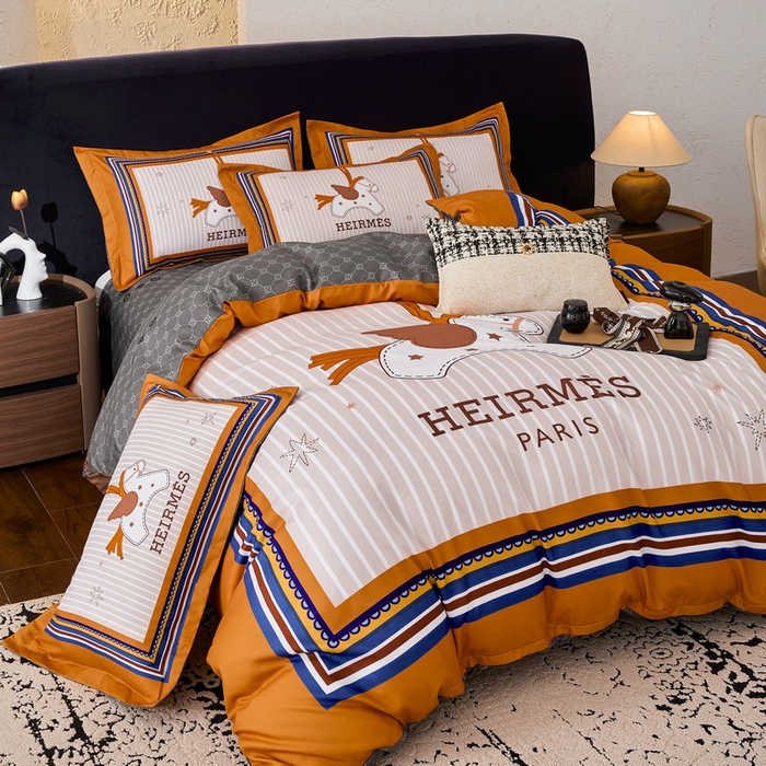 91家纺网 家纺一手货源 找家纺 宝薇 2026新款潮牌轻奢风加厚斜纹磨毛大版四件套 天马行空