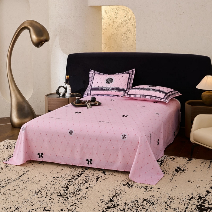 91家纺网 家纺一手货源 找家纺 宝薇 2026新款潮牌轻奢风加厚斜纹磨毛大版四件套 小香风