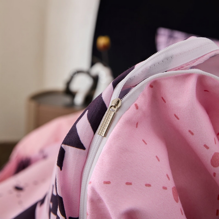 91家纺网 家纺一手货源 找家纺 宝薇 2026新款潮牌轻奢风加厚斜纹磨毛大版四件套 小香风