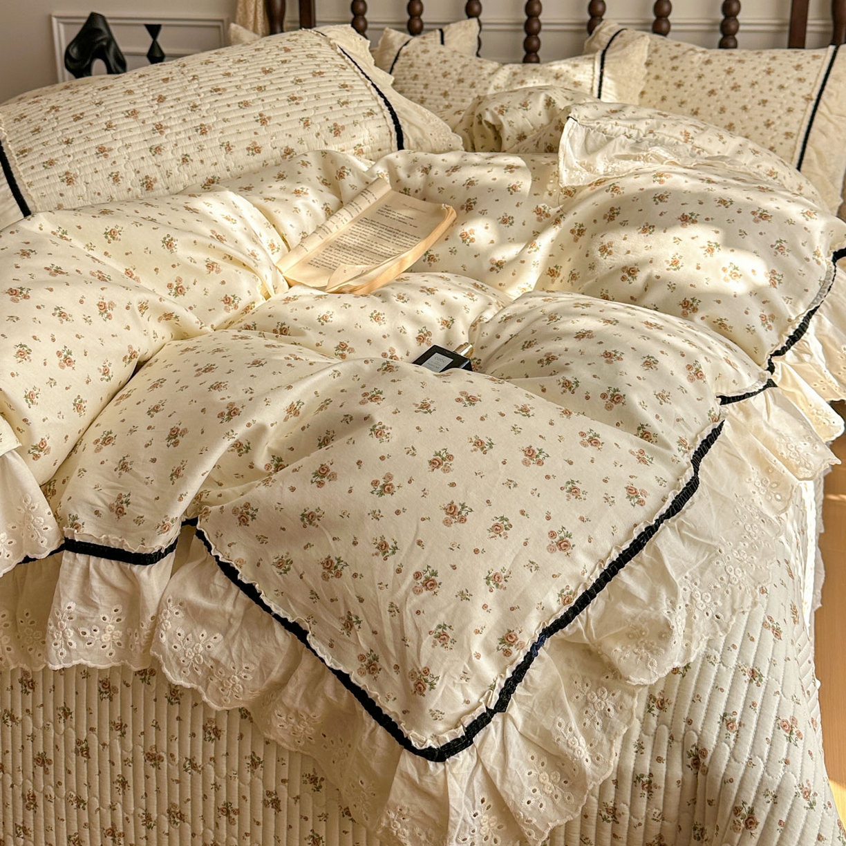 91家纺网 家纺一手货源 找家纺 （总）美梦家纺 2026春夏新款全棉花边全棉床盖四件套系列