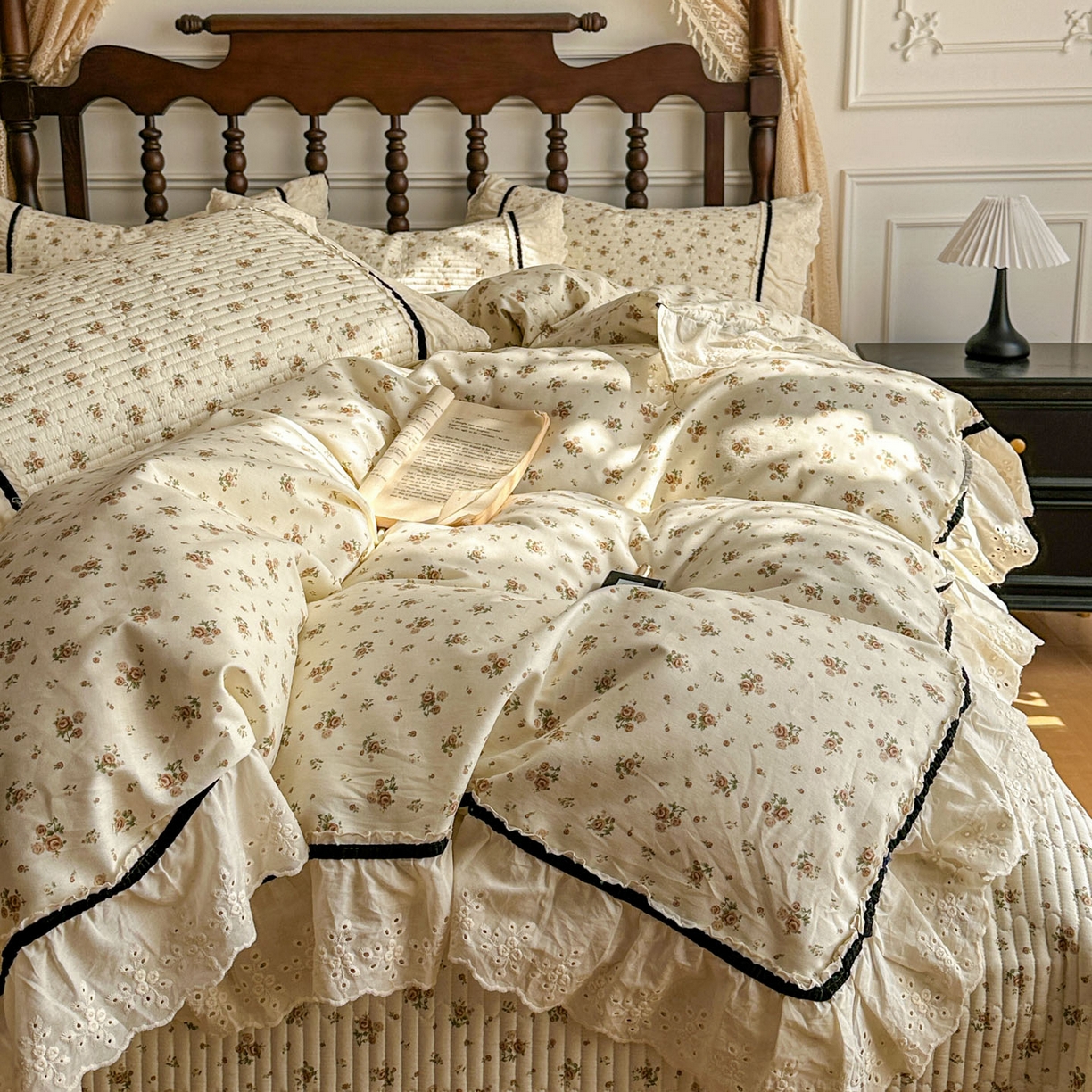 91家纺网 家纺一手货源 找家纺 （总）美梦家纺 2026春夏新款全棉花边全棉床盖四件套系列