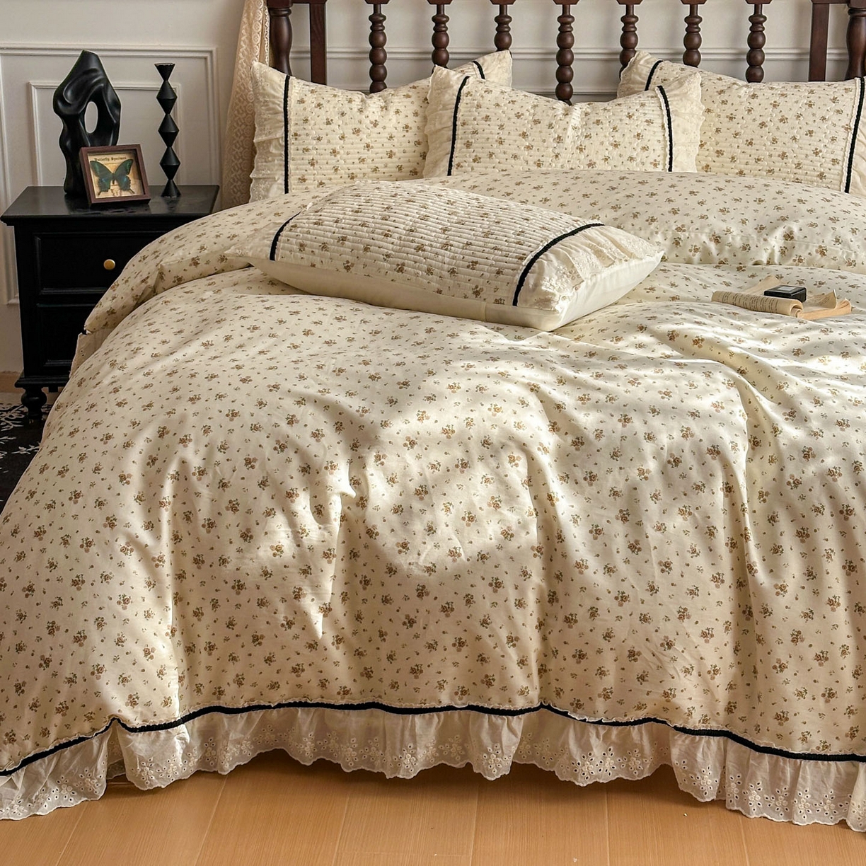 91家纺网 家纺一手货源 找家纺 （总）美梦家纺 2026春夏新款全棉花边全棉床盖四件套系列