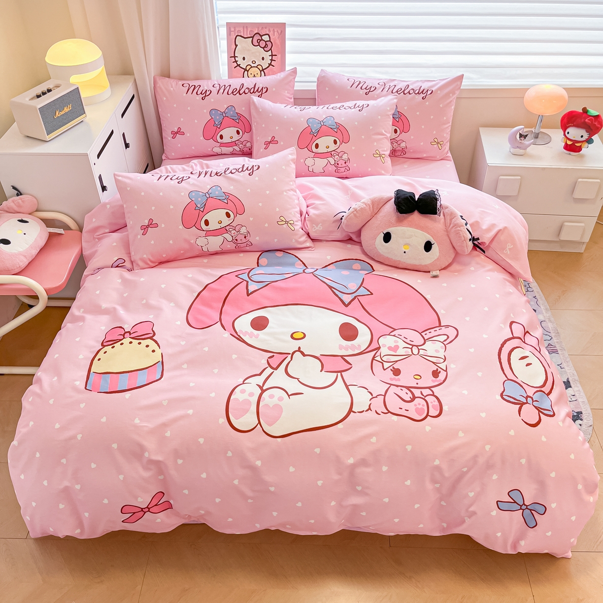 91家纺网 家纺一手货源 找家纺 （总）暮思家居 2026新款正版授权三丽鸥大版全棉纯棉数码印花纯棉四件套系列-第二批(专版花型)