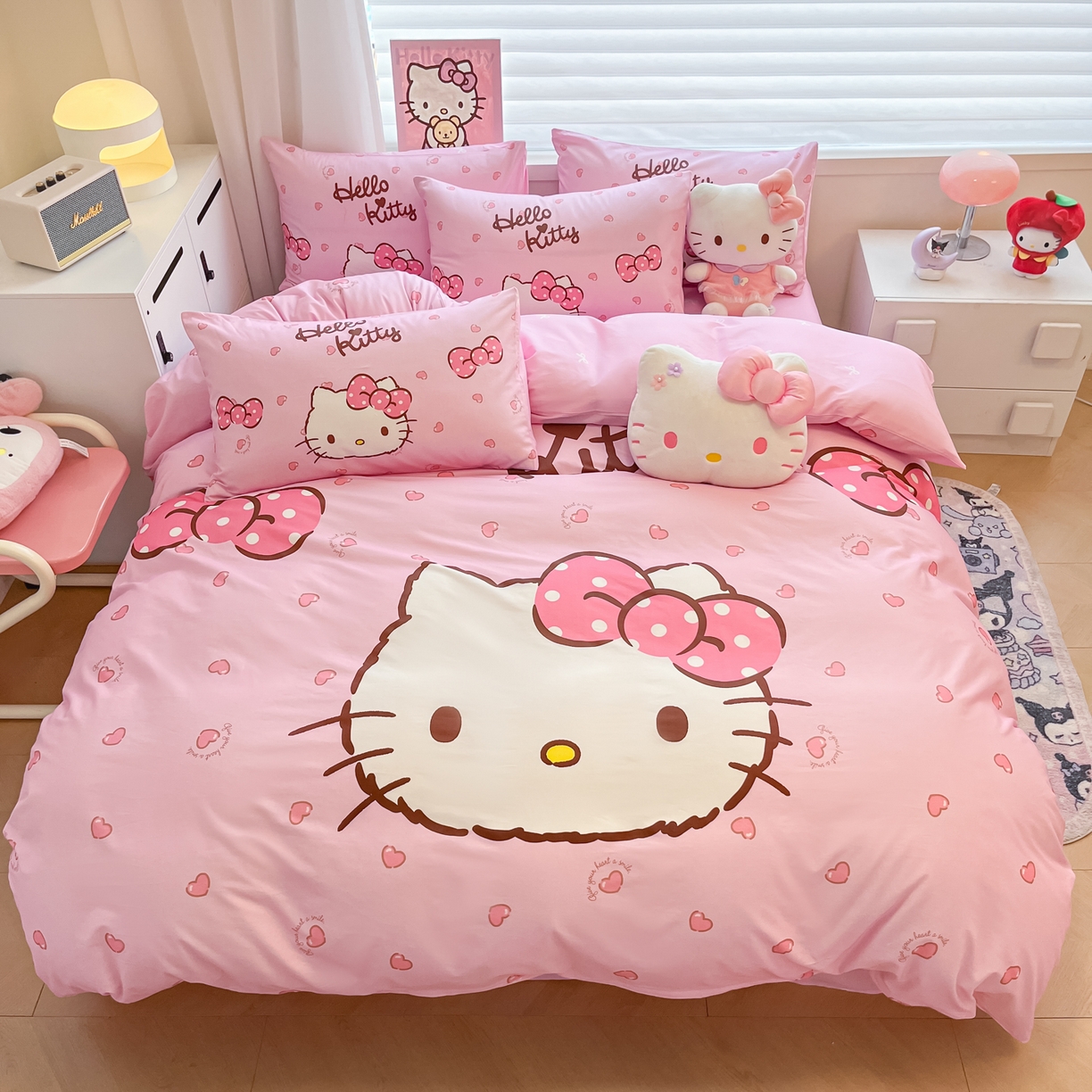 91家纺网 家纺一手货源 找家纺 （总）暮思家居 2026新款正版授权三丽鸥大版全棉纯棉数码印花纯棉四件套系列-第二批(专版花型)