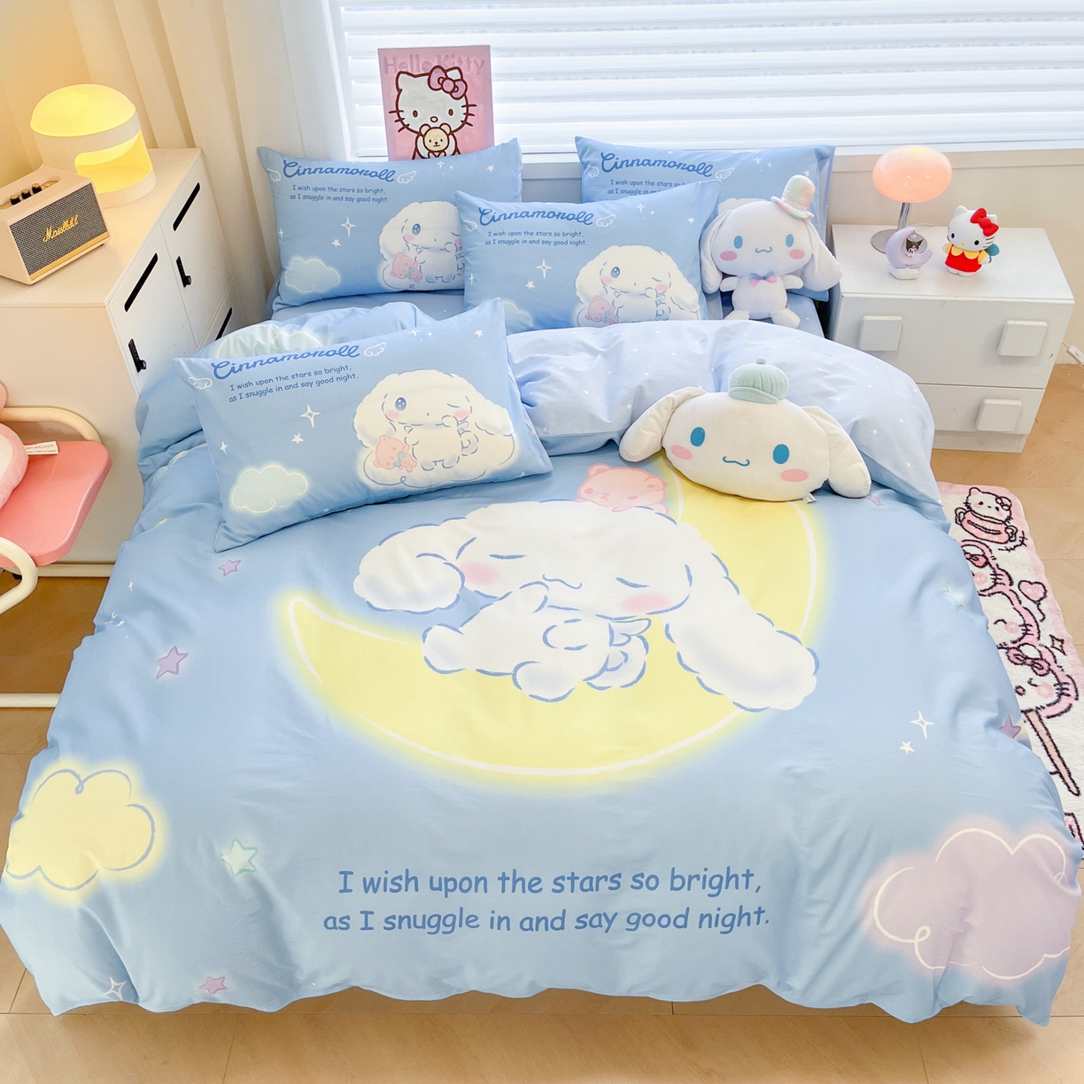 91家纺网 家纺一手货源 找家纺 （总）暮思家居 2026新款正版授权三丽鸥大版全棉纯棉数码印花纯棉四件套系列-第二批(专版花型)