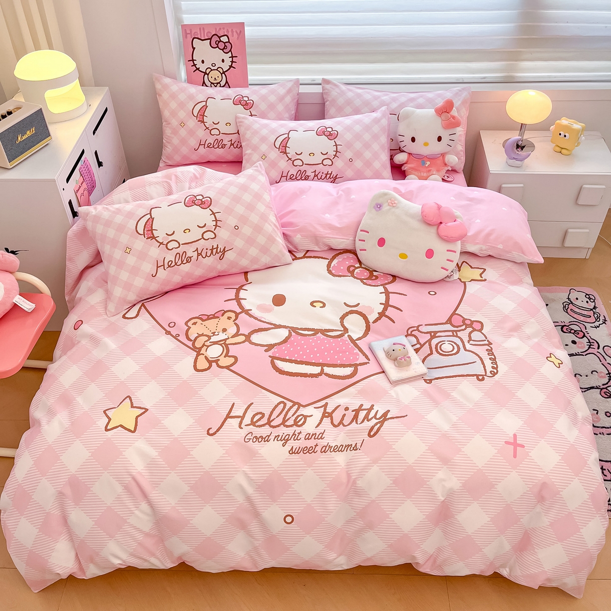 91家纺网 家纺一手货源 找家纺 （总）暮思家居 2026新款正版授权三丽鸥大版全棉纯棉数码印花纯棉四件套系列-第一批