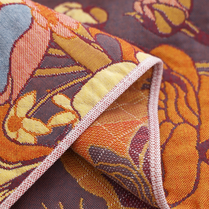 91家纺网 家纺一手货源 找家纺 朴尔家纺-毛巾被 2026新款色织定位提花纯棉四层纱布枕巾 爱情来临-咖