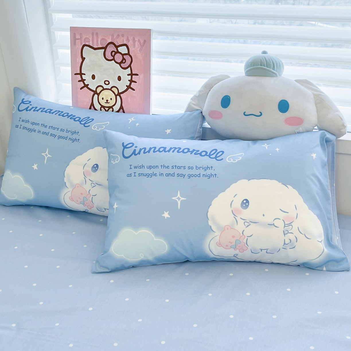 91家纺网 家纺一手货源 找家纺 暮思家居 2026新款正版授权三丽鸥大版全棉纯棉数码印花纯棉四件套系列-第二批(专版花型) 大版-晚安玉桂狗