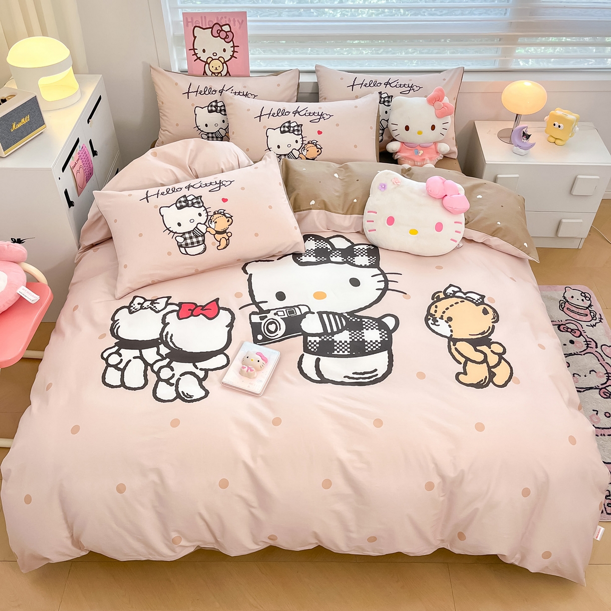 91家纺网 家纺一手货源 找家纺 （总）暮思家居 2026新款正版授权三丽鸥大版全棉纯棉数码印花纯棉四件套系列-第一批