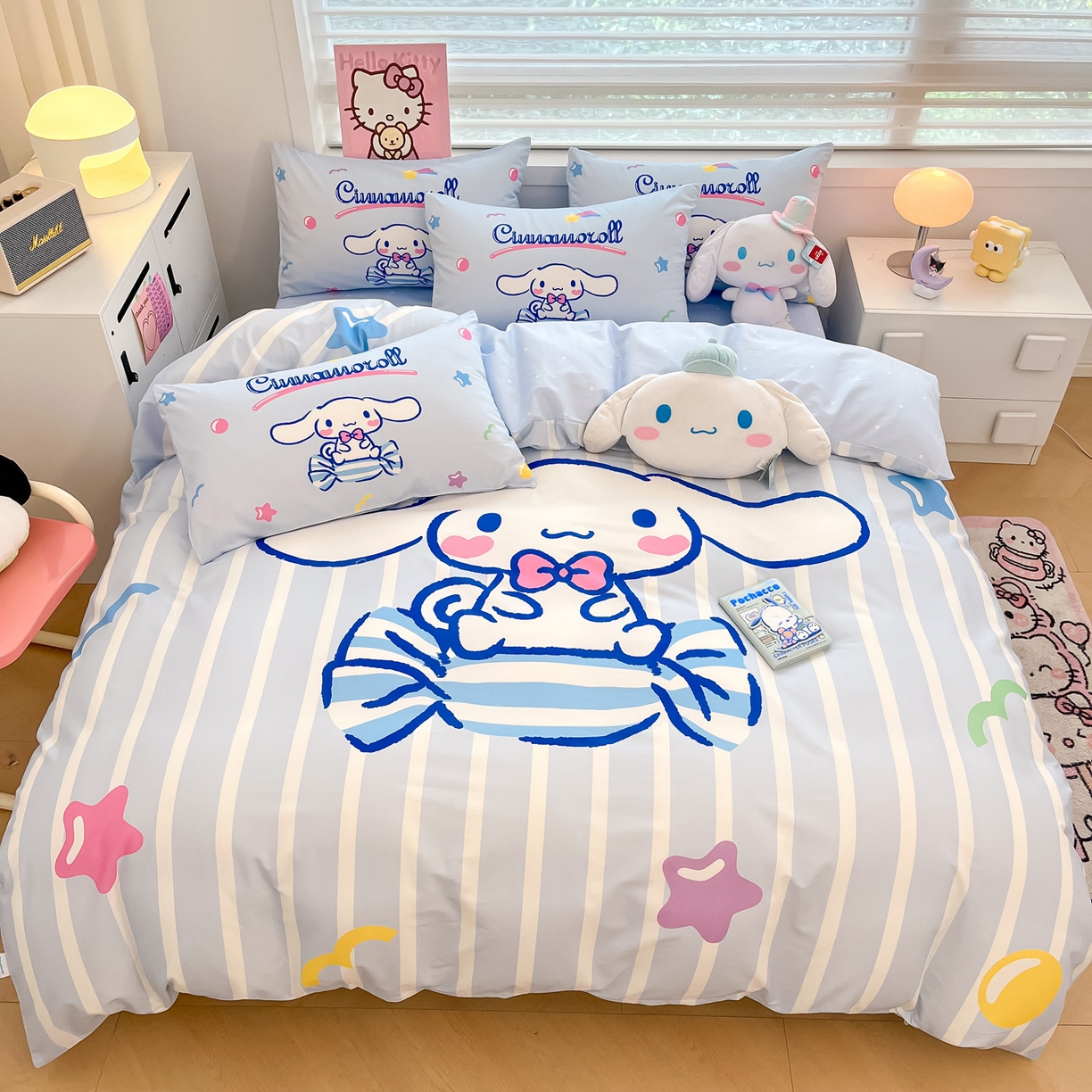 91家纺网 家纺一手货源 找家纺 （总）暮思家居 2026新款正版授权三丽鸥大版全棉纯棉数码印花纯棉四件套系列-第一批