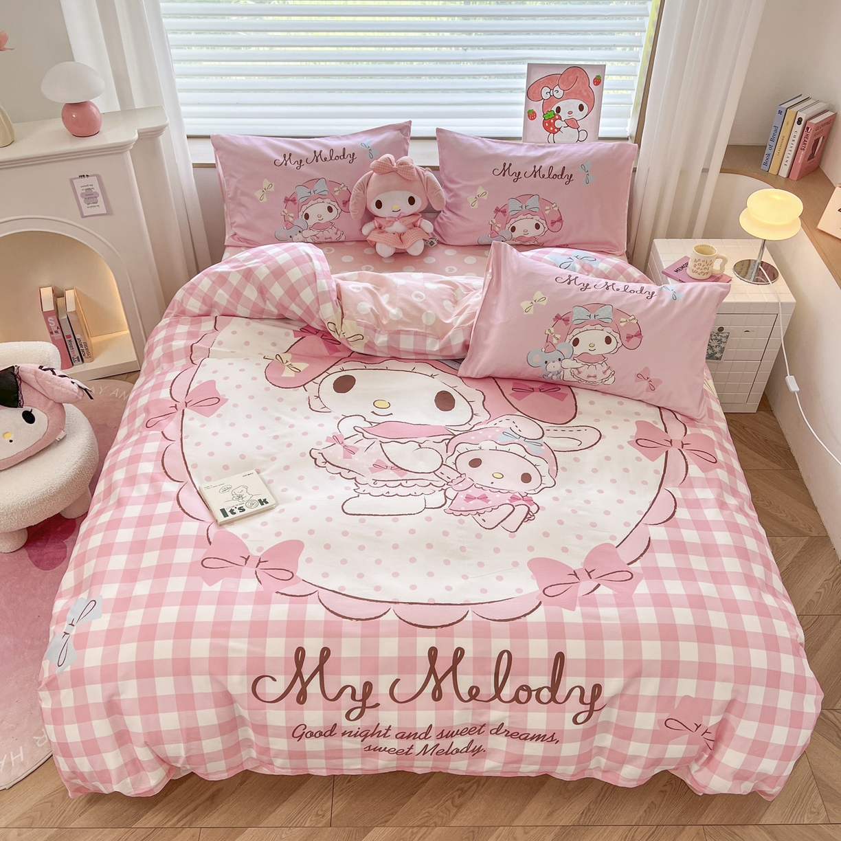 91家纺网 家纺一手货源 找家纺 （总）暮思家居 2026新款正版授权三丽鸥大版全棉纯棉数码印花纯棉四件套系列-第一批