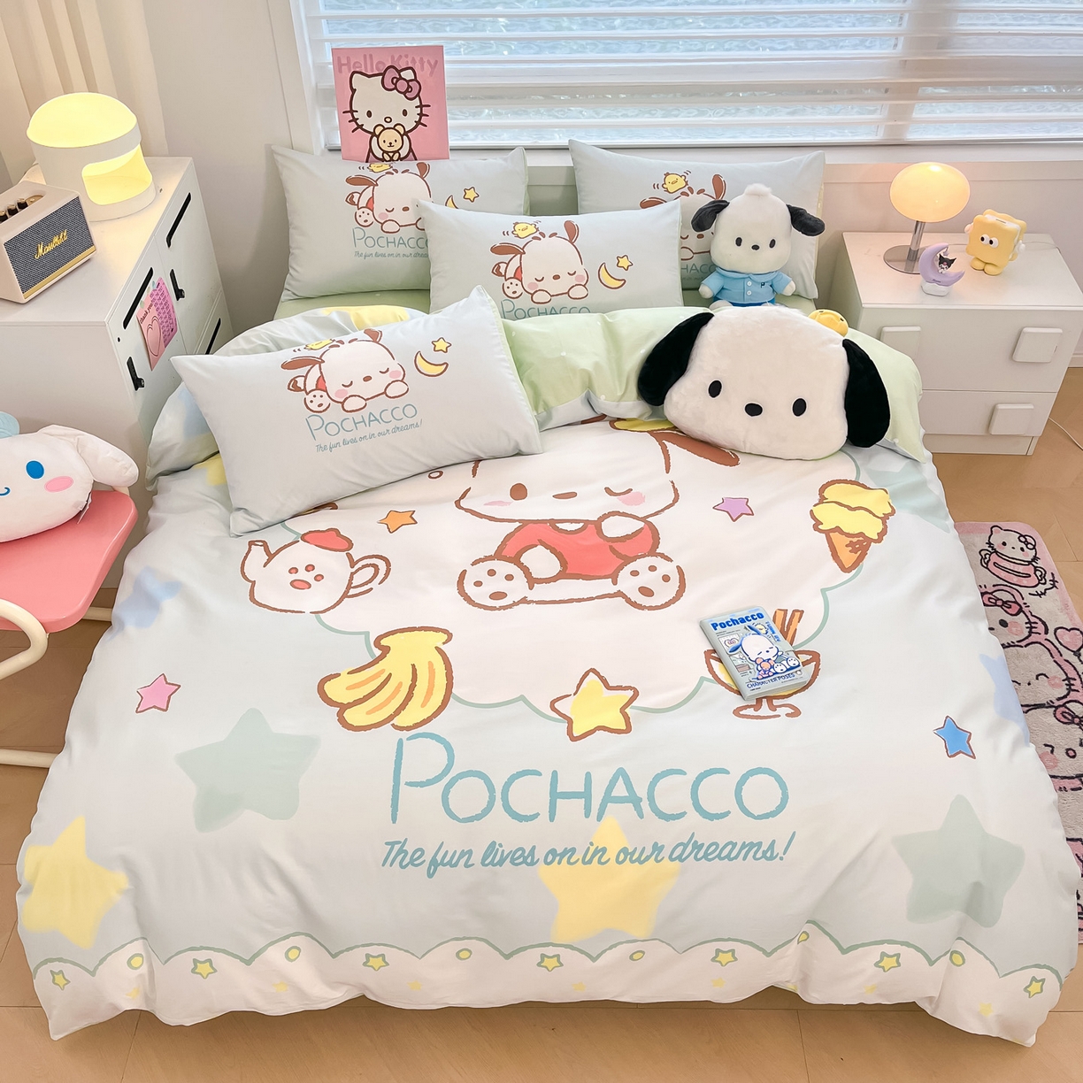 91家纺网 家纺一手货源 找家纺 （总）暮思家居 2026新款正版授权三丽鸥大版全棉纯棉数码印花纯棉四件套系列-第一批