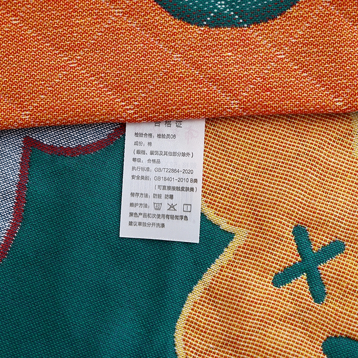 91家纺网 家纺一手货源 找家纺 朴尔家纺-毛巾被 2026新款色织定位提花纯棉四层纱布枕巾 百变熊仔-绿