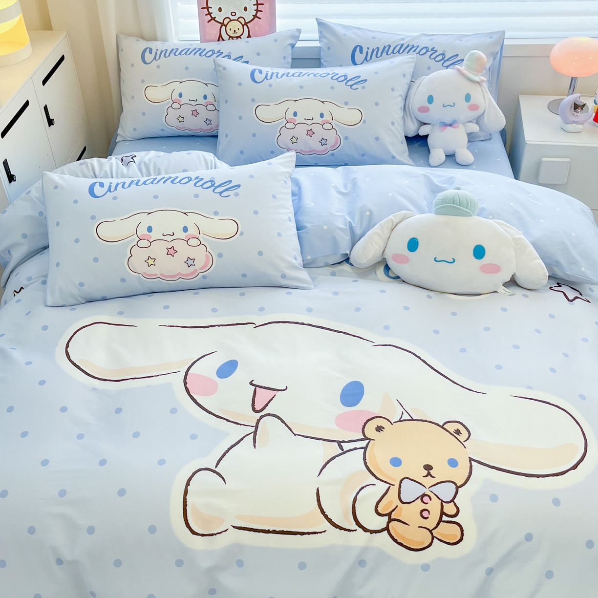 91家纺网 家纺一手货源 找家纺 暮思家居 2026新款正版授权三丽鸥大版全棉纯棉数码印花纯棉四件套系列-第二批(专版花型) 大版-小熊玉桂狗