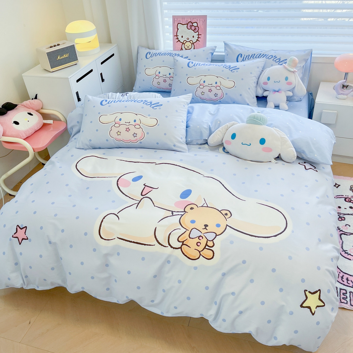 91家纺网 家纺一手货源 找家纺 暮思家居 2026新款正版授权三丽鸥大版全棉纯棉数码印花纯棉四件套系列-第二批(专版花型) 大版-小熊玉桂狗