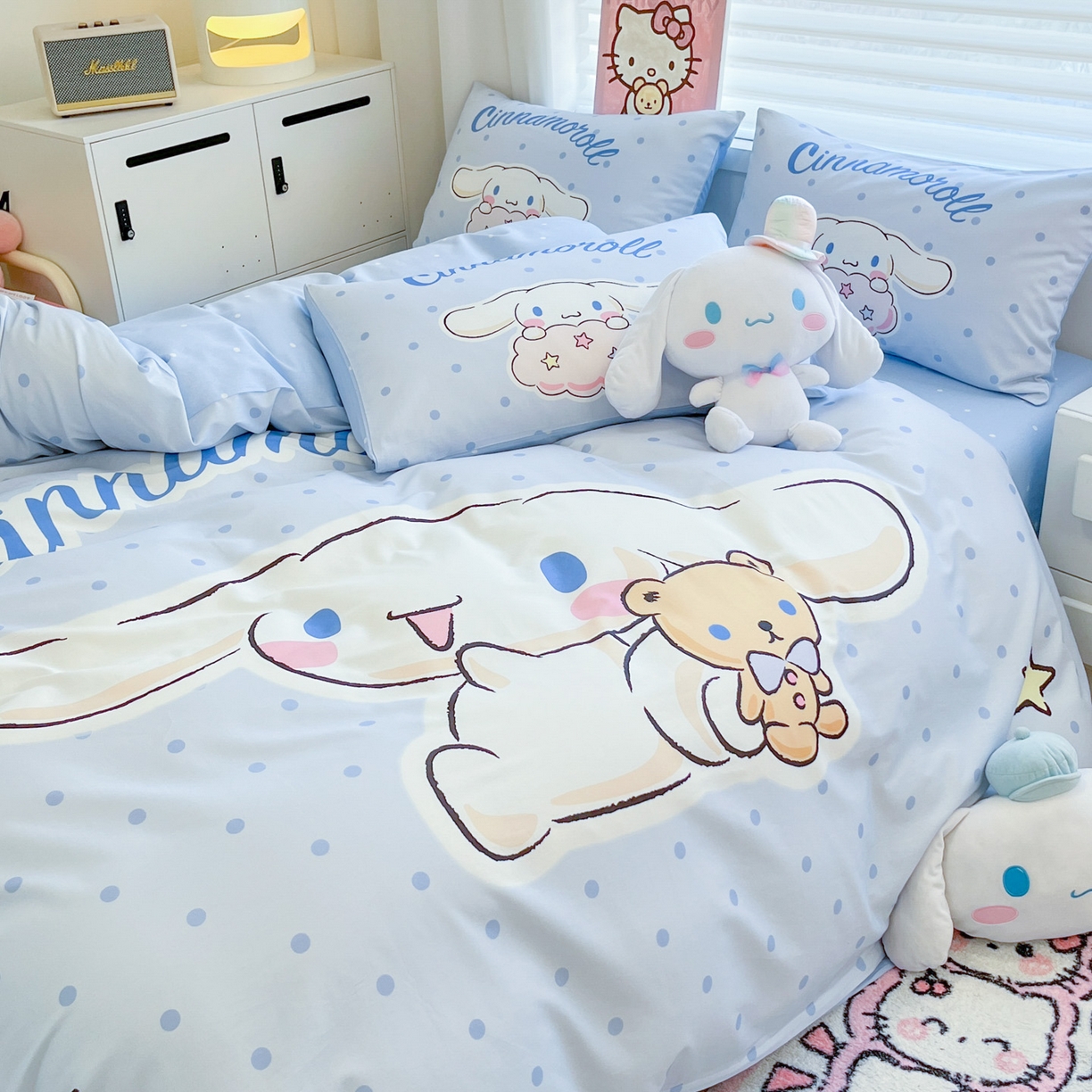 91家纺网 家纺一手货源 找家纺 暮思家居 2026新款正版授权三丽鸥大版全棉纯棉数码印花纯棉四件套系列-第二批(专版花型) 大版-小熊玉桂狗