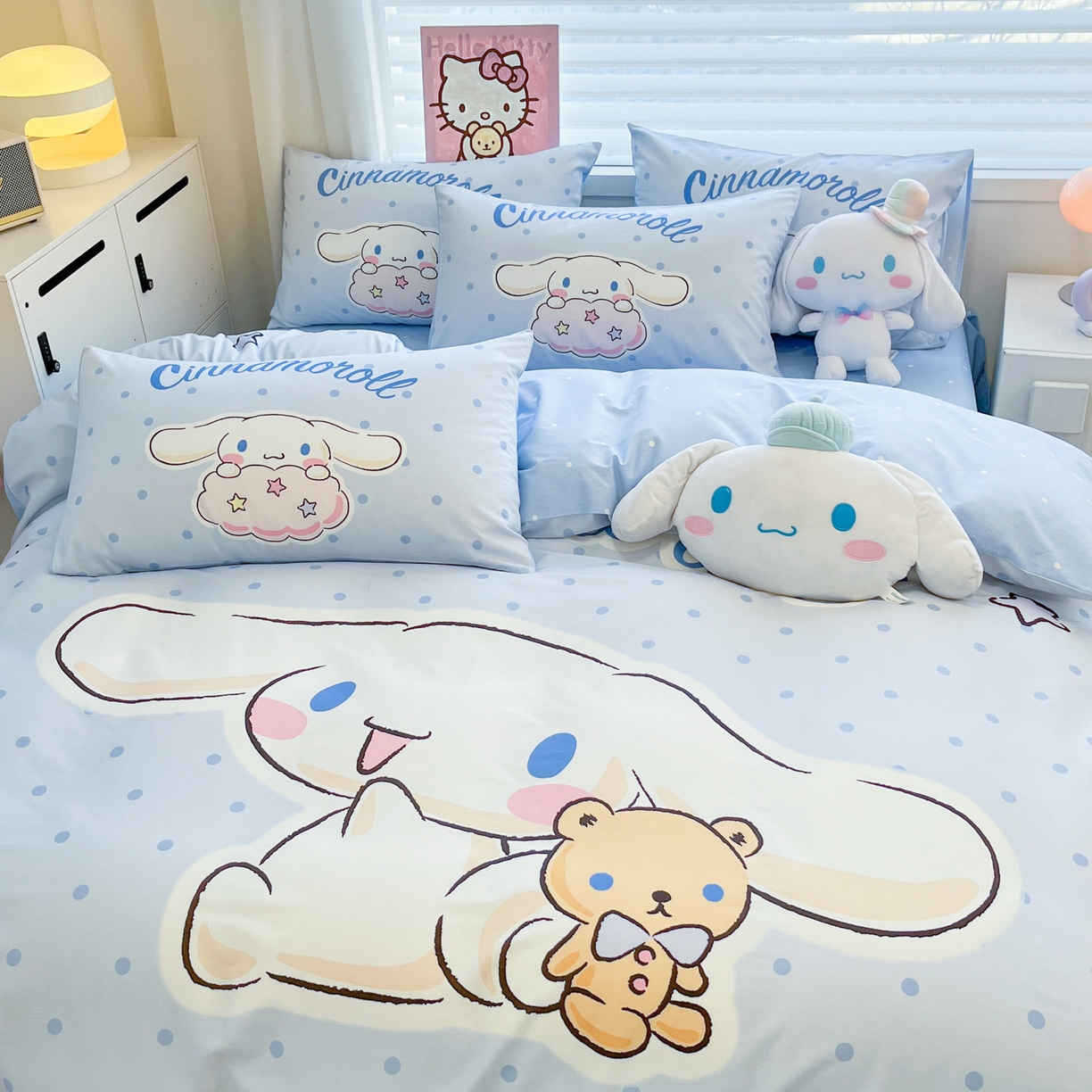 91家纺网 家纺一手货源 找家纺 暮思家居 2026新款正版授权三丽鸥大版全棉纯棉数码印花纯棉四件套系列-第二批(专版花型) 大版-小熊玉桂狗