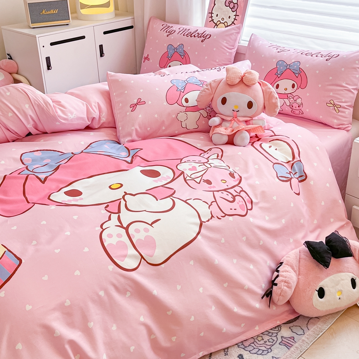 91家纺网 家纺一手货源 找家纺 （总）暮思家居 2026新款正版授权三丽鸥大版全棉纯棉数码印花纯棉四件套系列-第二批(专版花型)